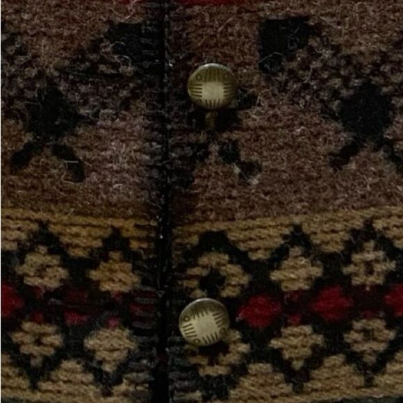 Vintage Print Woolwich Wool Blend Vest Size Small - Picture 4 of 7